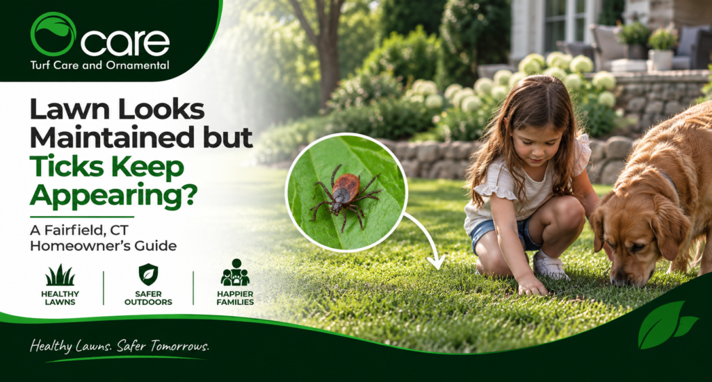Ticks in maintained Fairfield lawn